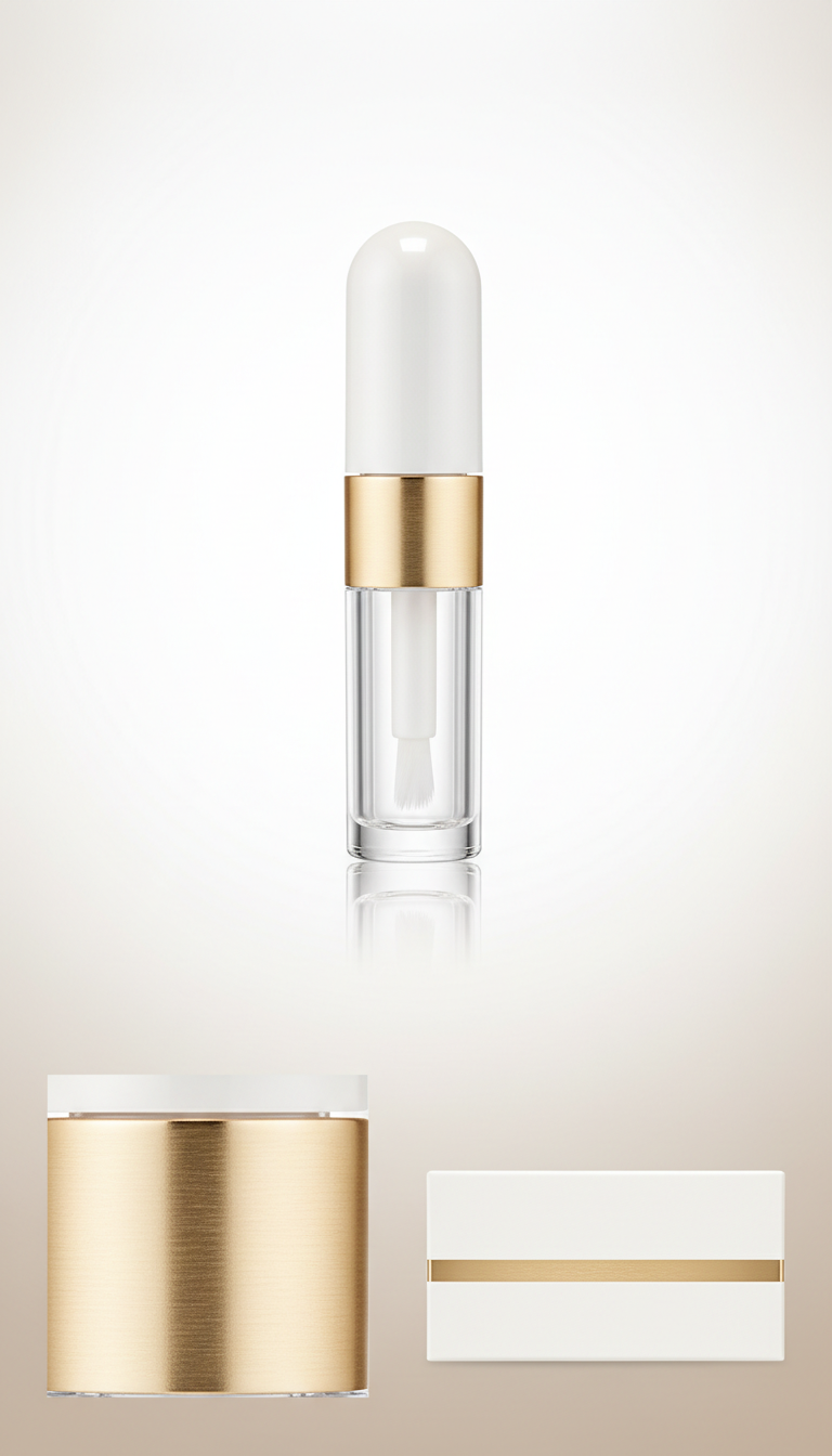 Eyelash serum with gold band detail